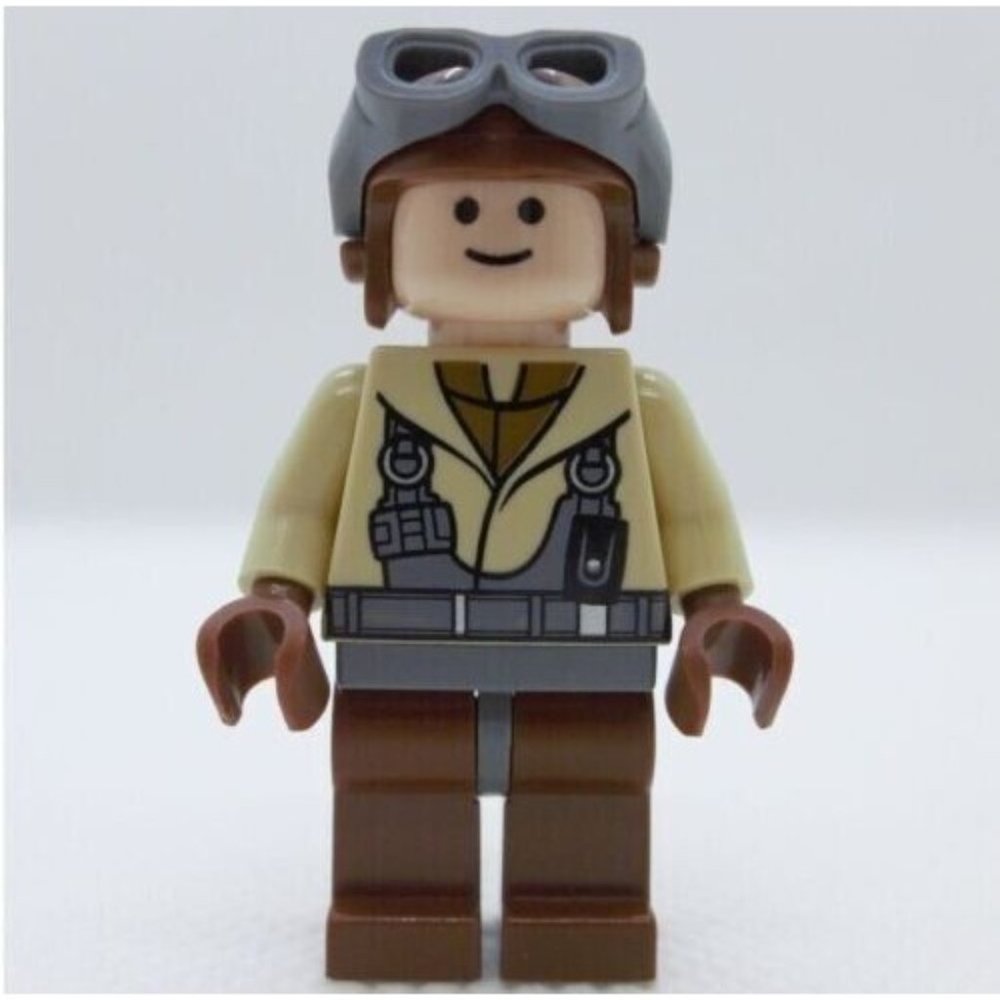 LEGO Star Wars Naboo Fighter Pilot Minifigure Tan Jacket Episode 1 C0209